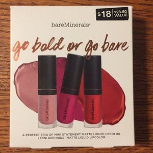 bareMinerals trio mini statement liquid lipcolor